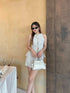 Summer Sleeveless Blouse With Mini Skort Sets